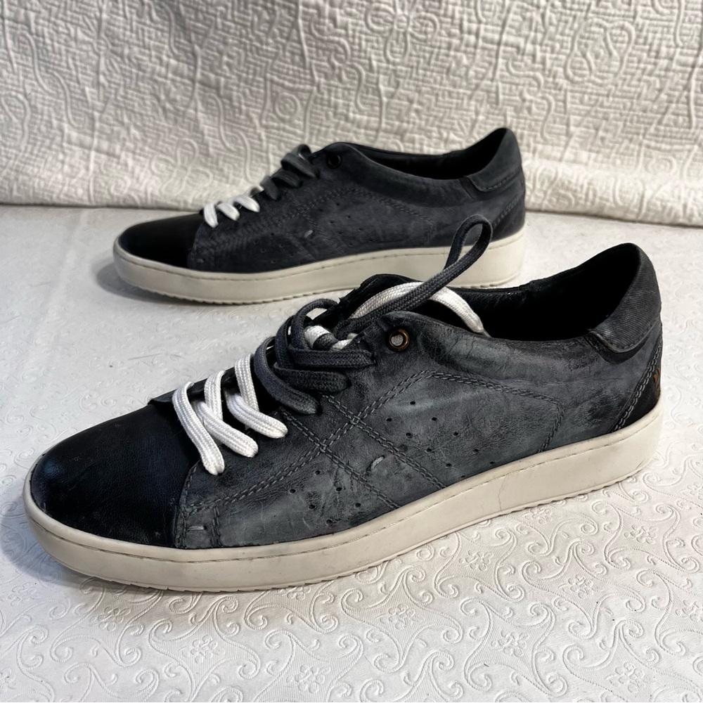 Roan by Bed Stu Men Henson Grey Black Leather Shoes Size 8 Sneakers Casual Kicks - Picture 4 of 16